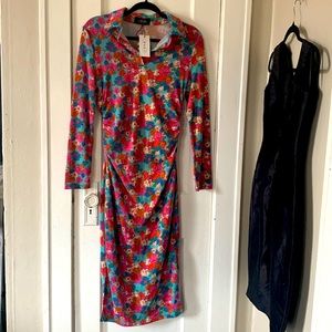 NWT Cider  boho floral long dress size large